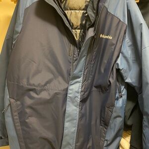 Men’s 3 in 1 Large Two Tone Blue Columbia Winter Jacket